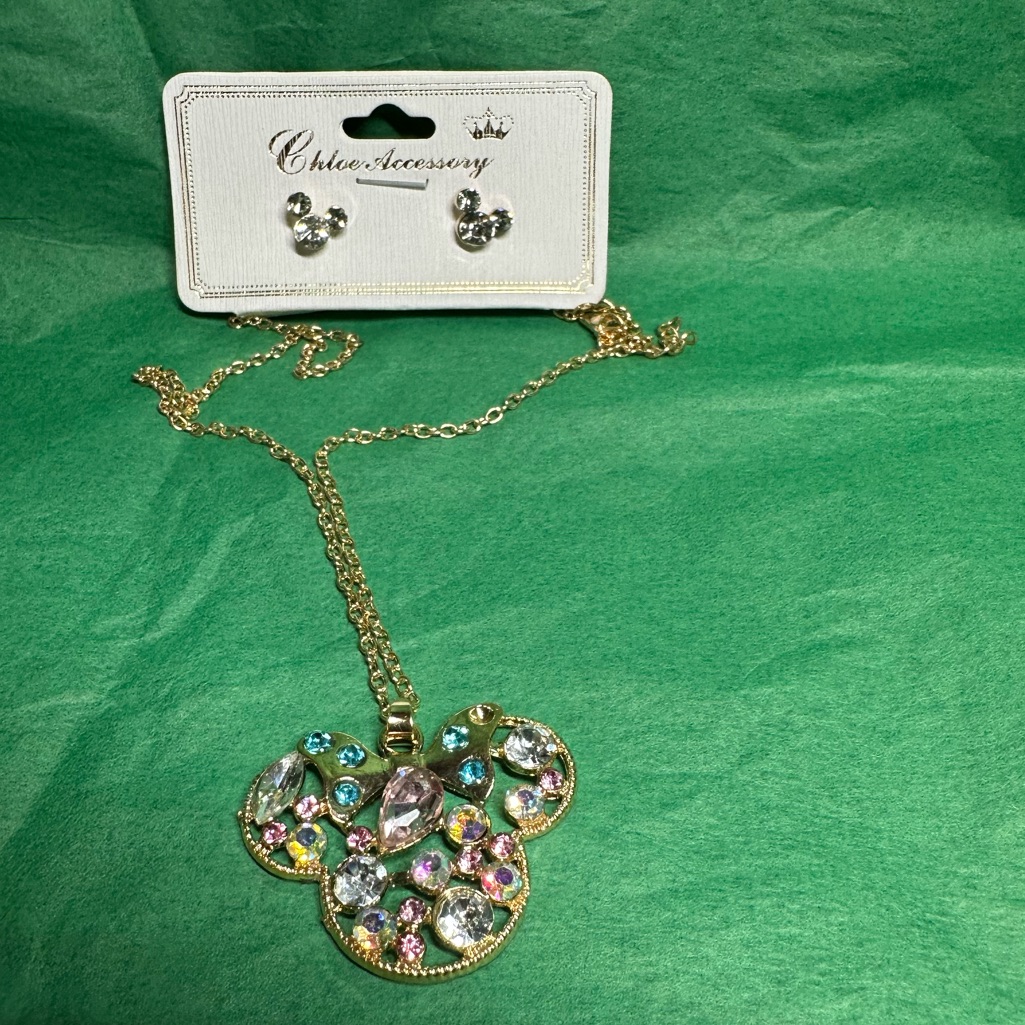 Chloe Accessory Micky Gold Necklace And Earring Set 12$